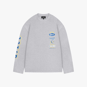 MARINO LONGSLEEVE | LIGHT GREY MELEE/BLUE