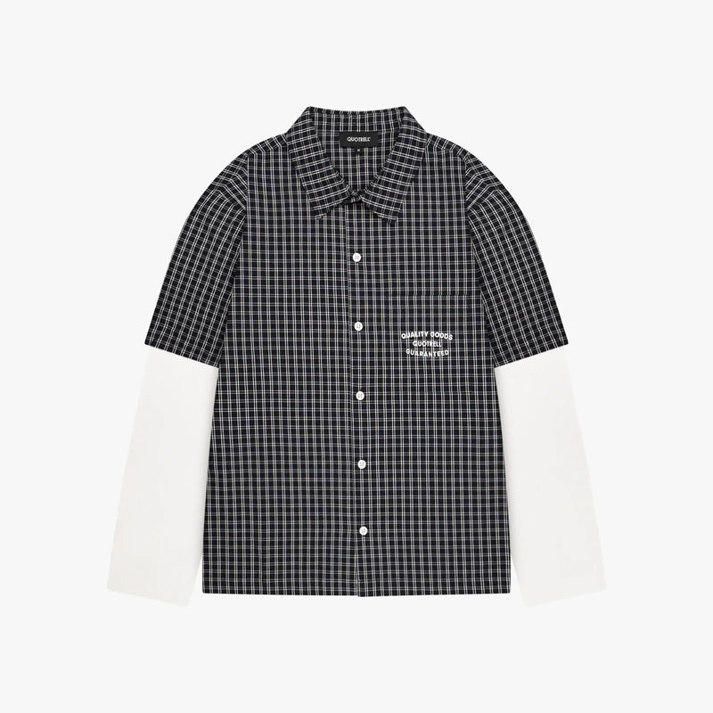 FW26 HERITAGE DOUBLE LONGSLEEVE | NAVY/PLAID
