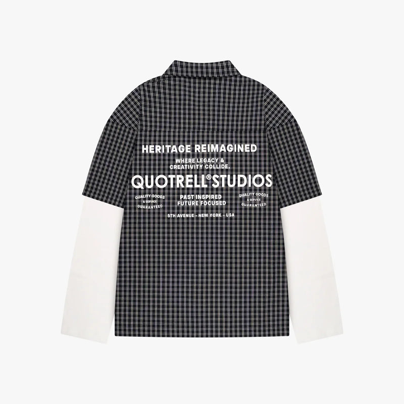 FW26 HERITAGE DOUBLE LONGSLEEVE | NAVY/PLAID