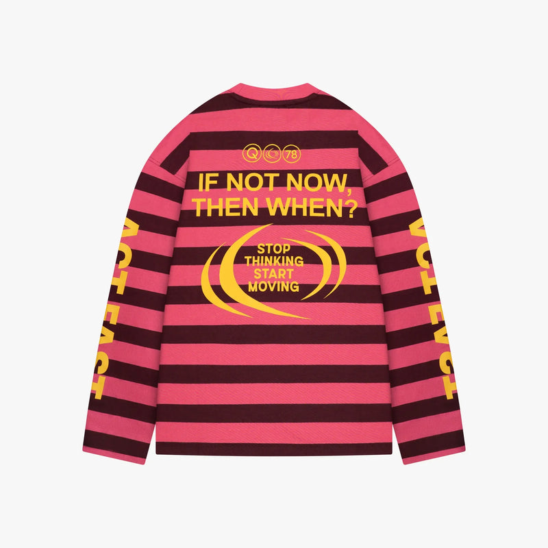 FW26 MOVING LONGSLEEVE | PINK/BURGUNDY
