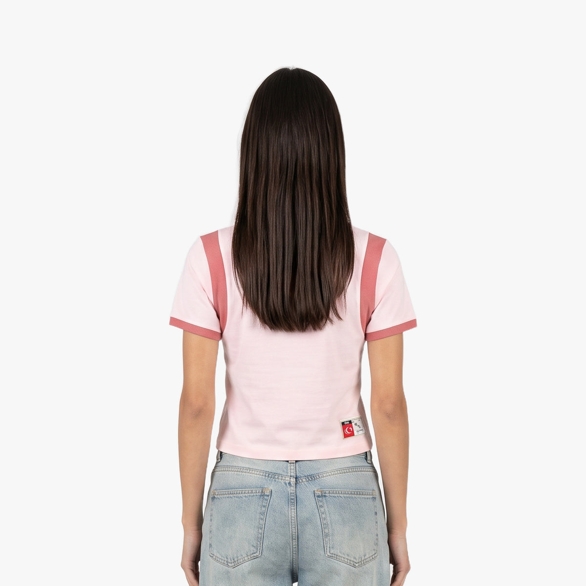 78 Top in light pink and white