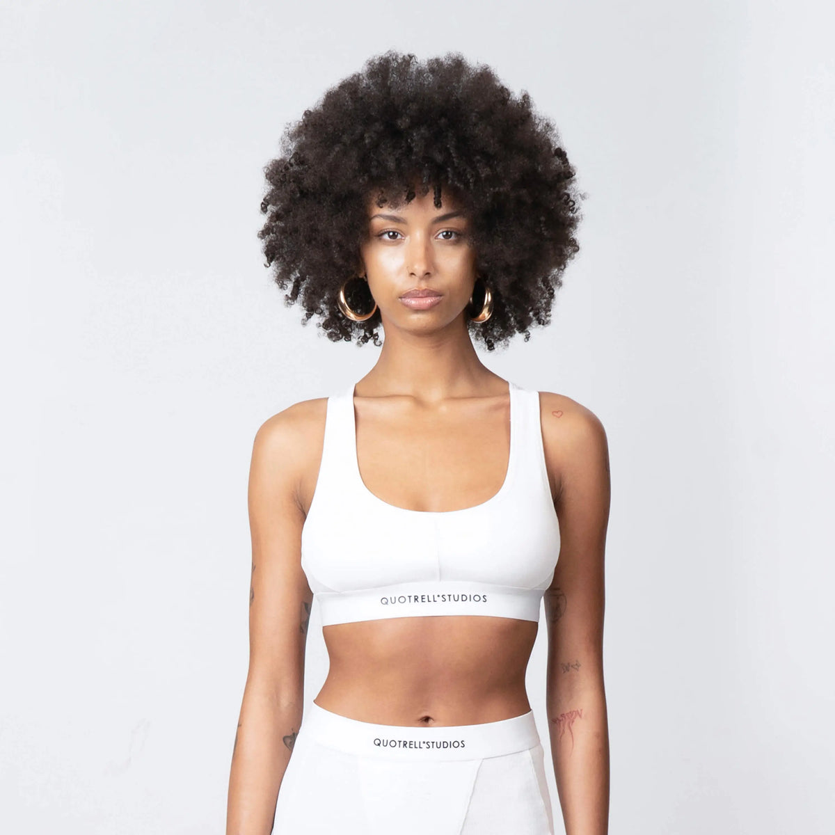 Women Bralette / Boxer Set in white