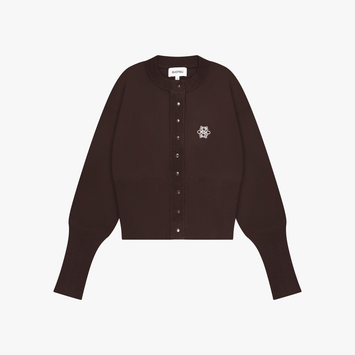 Chloe Knitted Cardigan Set in dark brown