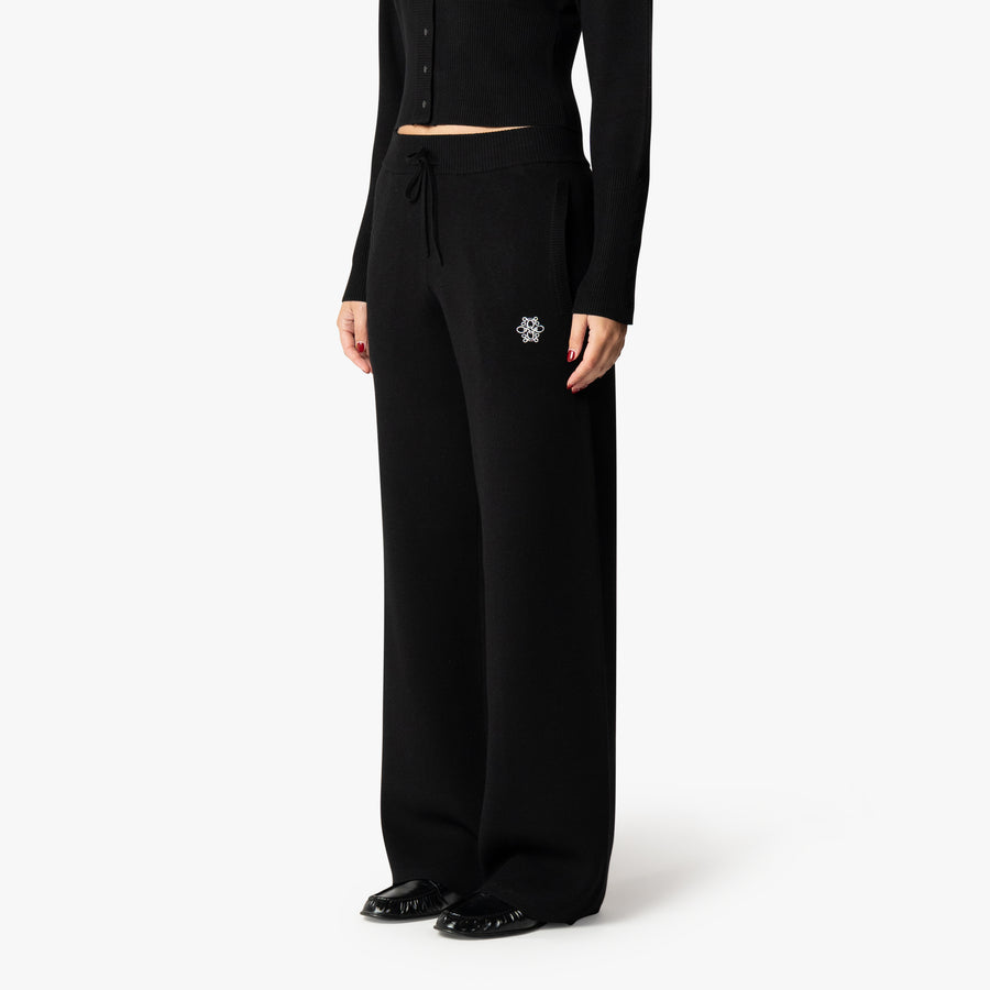 CHLOE KNITTED PANTS | BLACK/WHITE