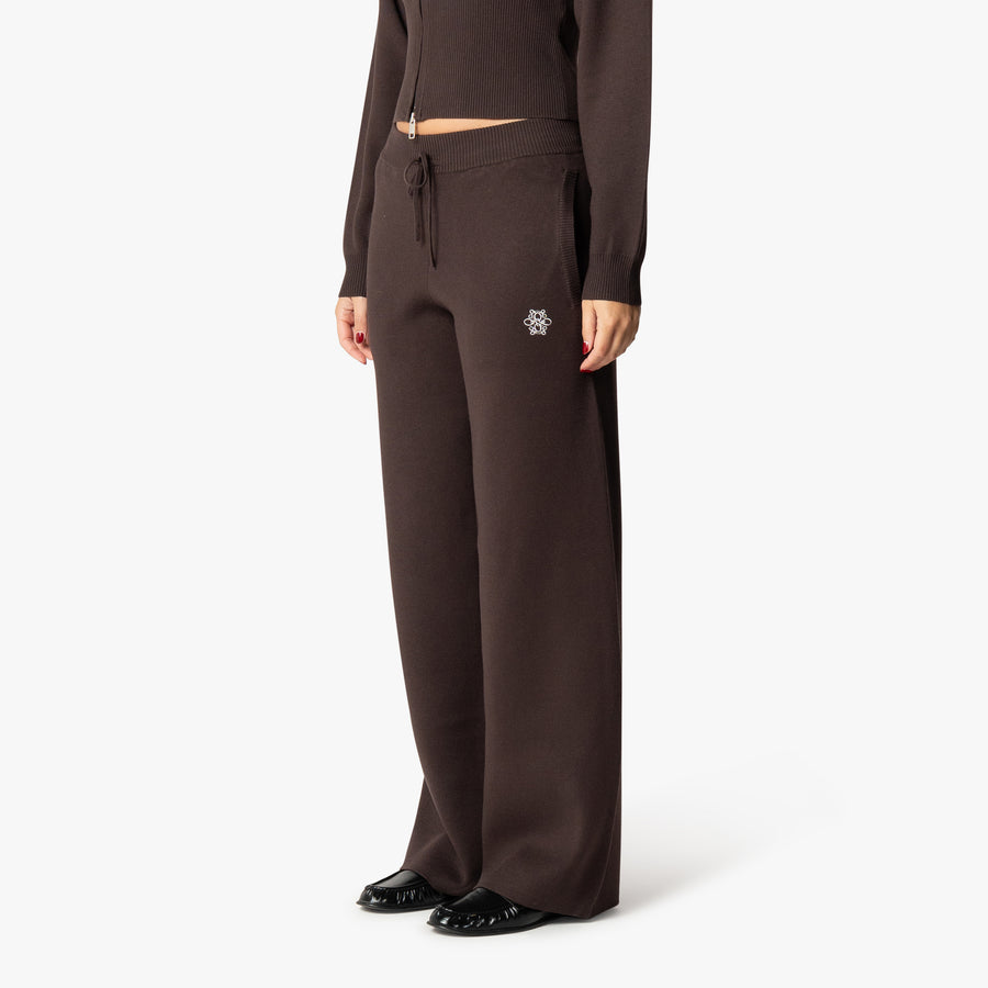 CHLOE KNITTED PANTS | DARK BROWN