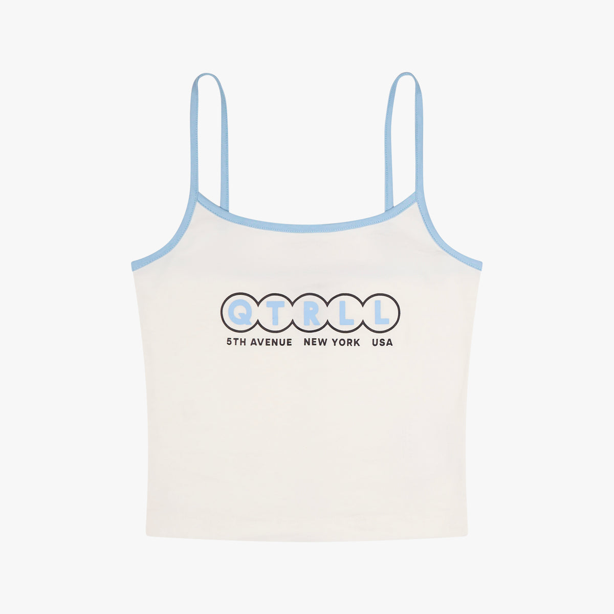 Nina Top in white and light blue