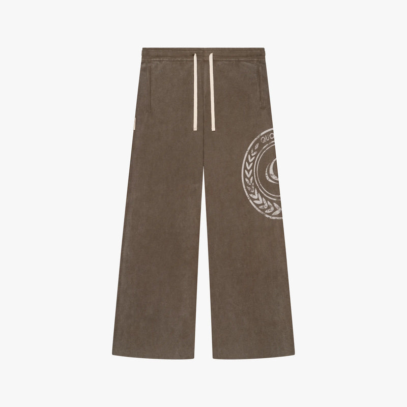 EMBLEM JOGGING PANTS WASHED BROWN