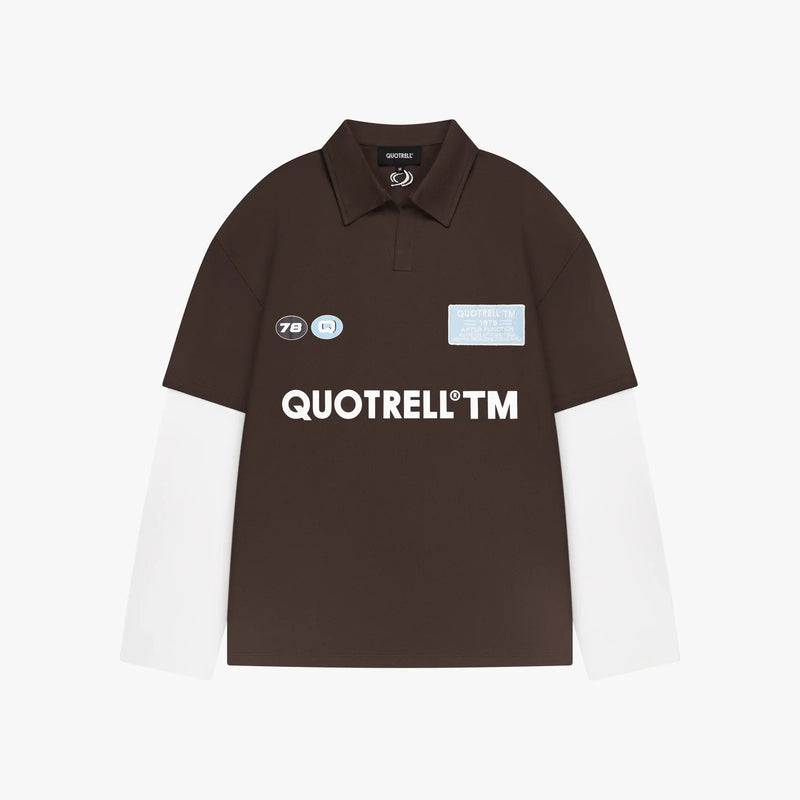 FW26 FUNCTION POLO LONGSLEEVE | BROWN/WHITE