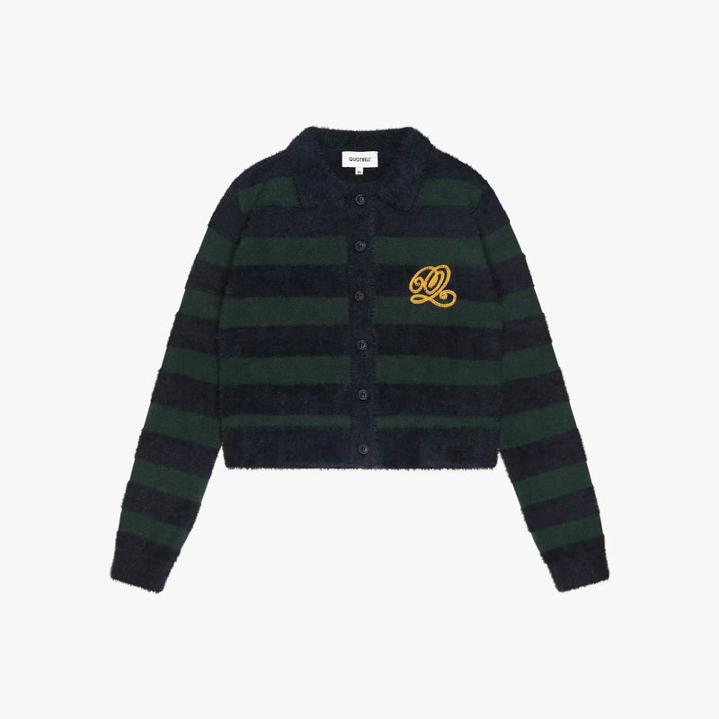 FW26 LIVA KNITTED CARDIGAN | NAVY/GREEN