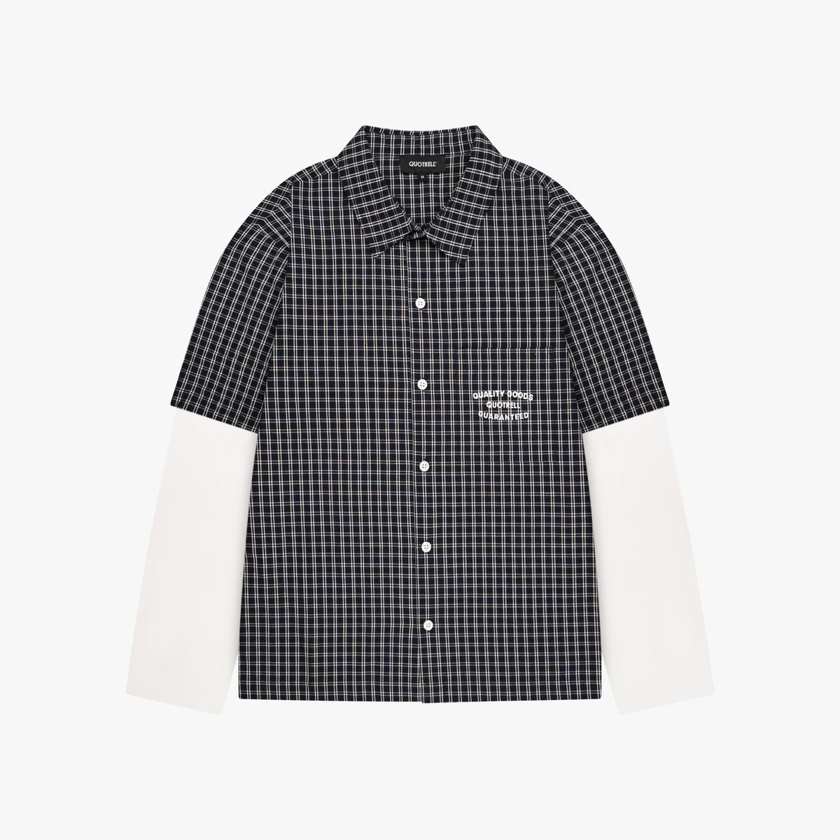 Heritage Double Longsleeve in navy and plaid