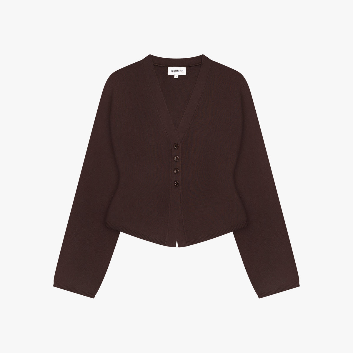 Jackie Knitted Cardigan Set in dark brown