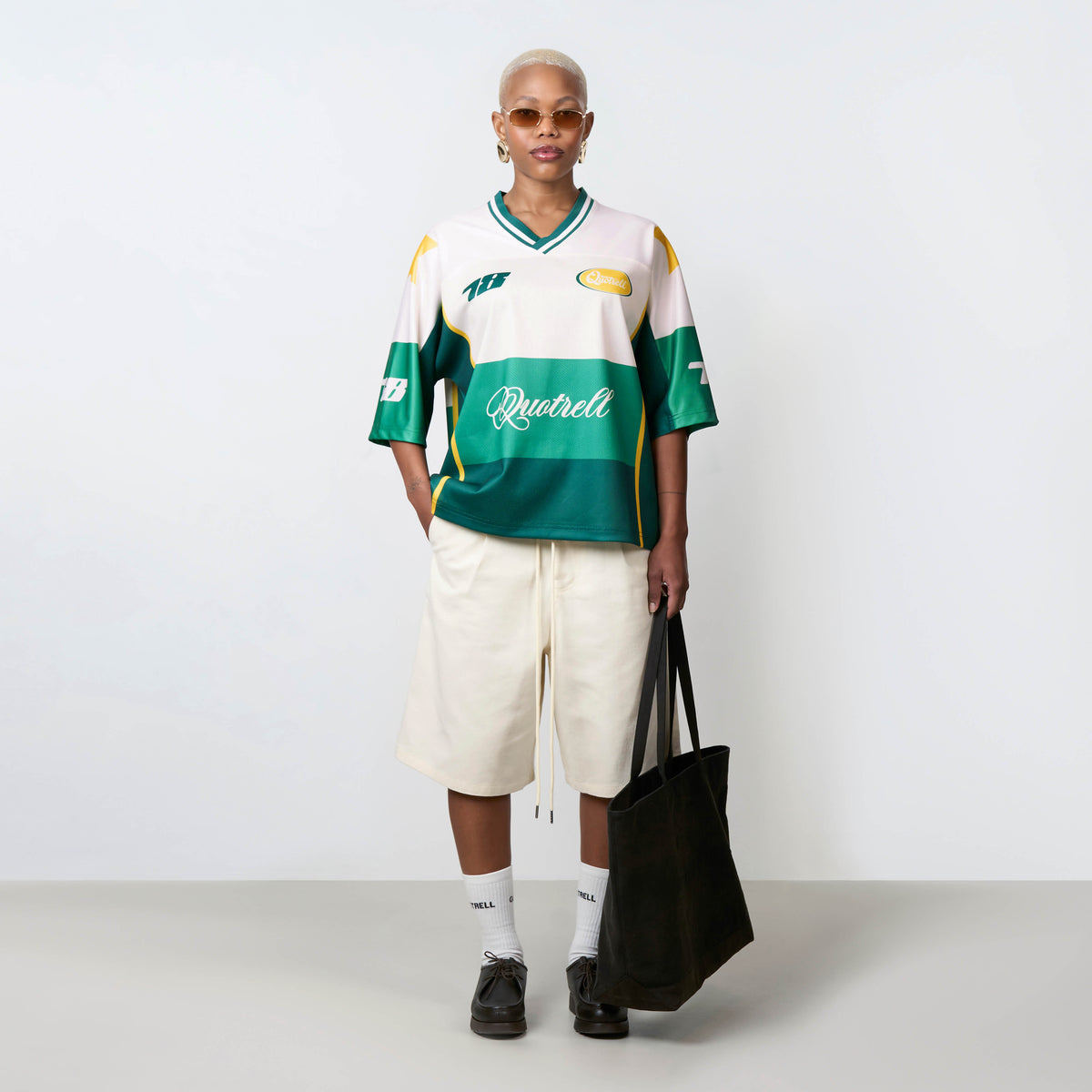 Shawn Mesh Jersey in petrol and yellow