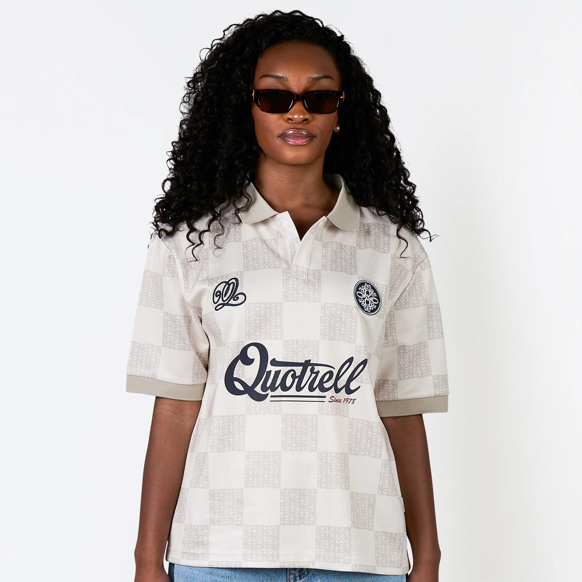 Jayden Jersey in off white and greige
