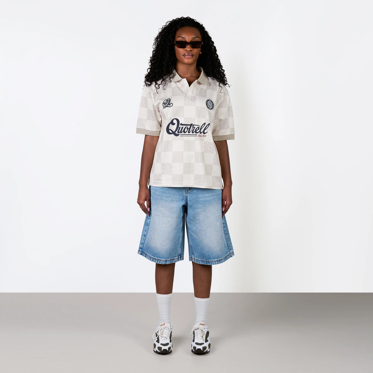 Jayden Jersey in off white and greige