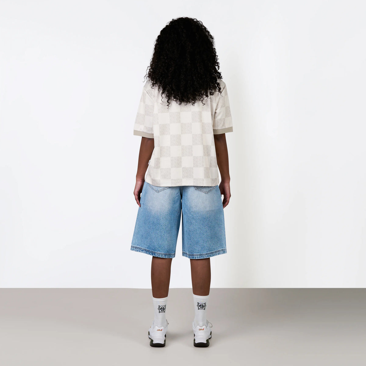 Jayden Jersey in off white and greige
