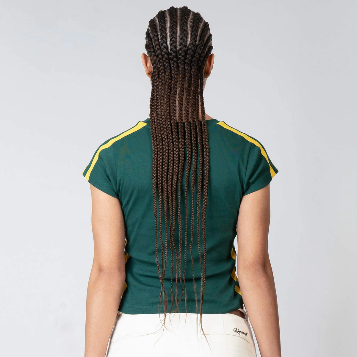 Nessa Top in green and yellow