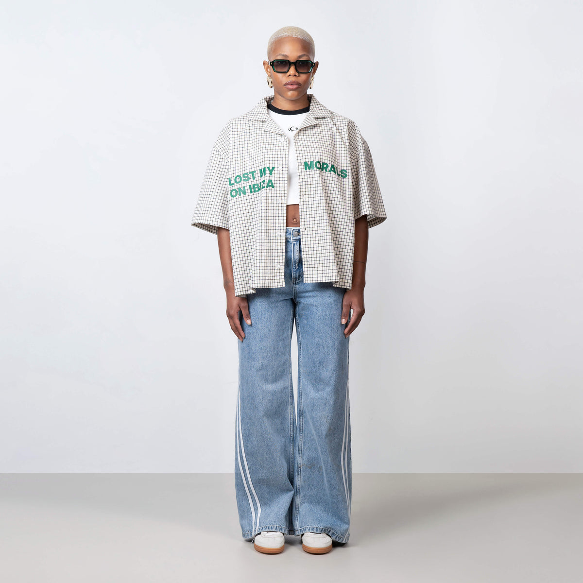 Morals Shirt in white and green