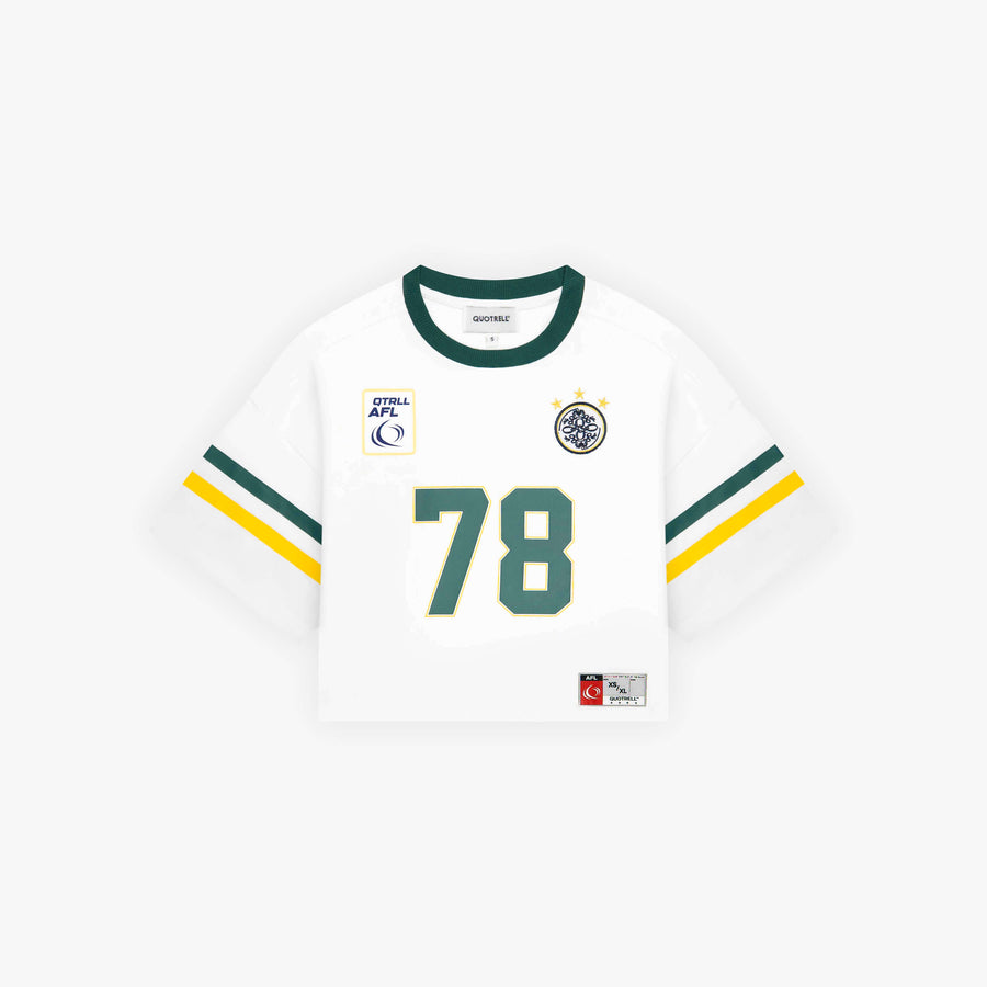 CAMISETA CORTA ZIA | BLANCO/VERDE