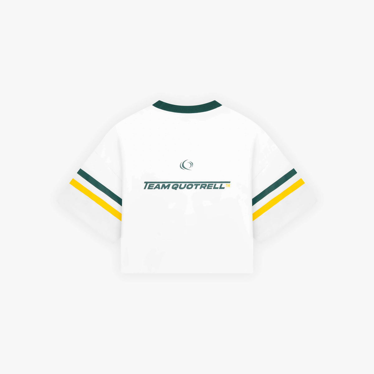 Zia Cropped Tee in white and green