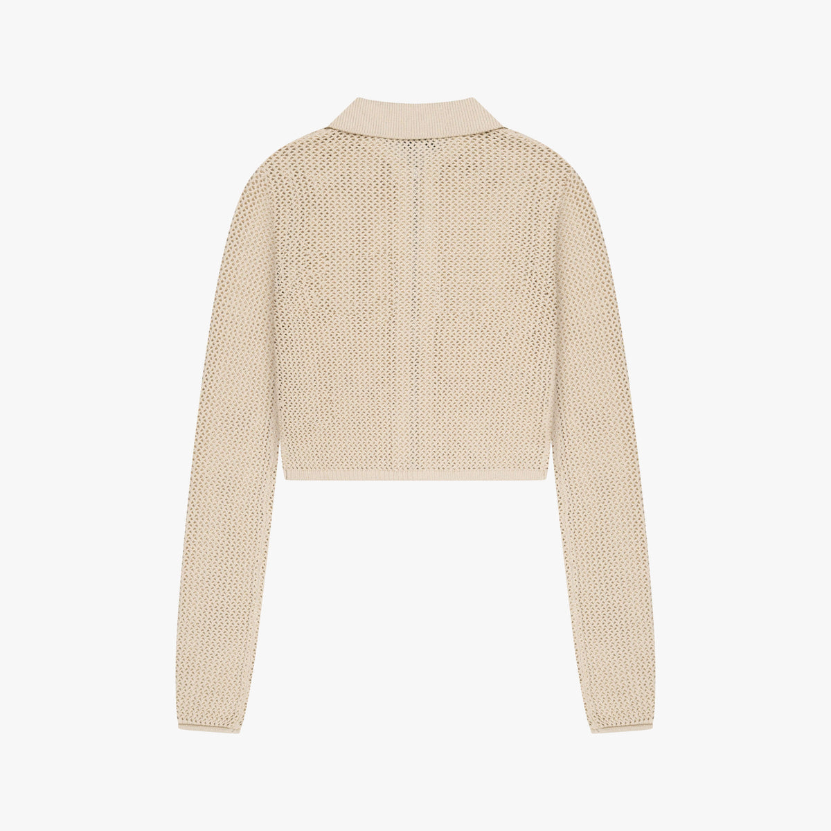 Gia Knitted Zip Top in ecru