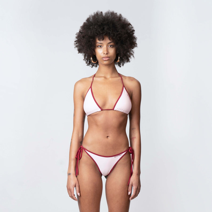 QUOTRELL BIKINI TOP | LIGHT PINK/RED