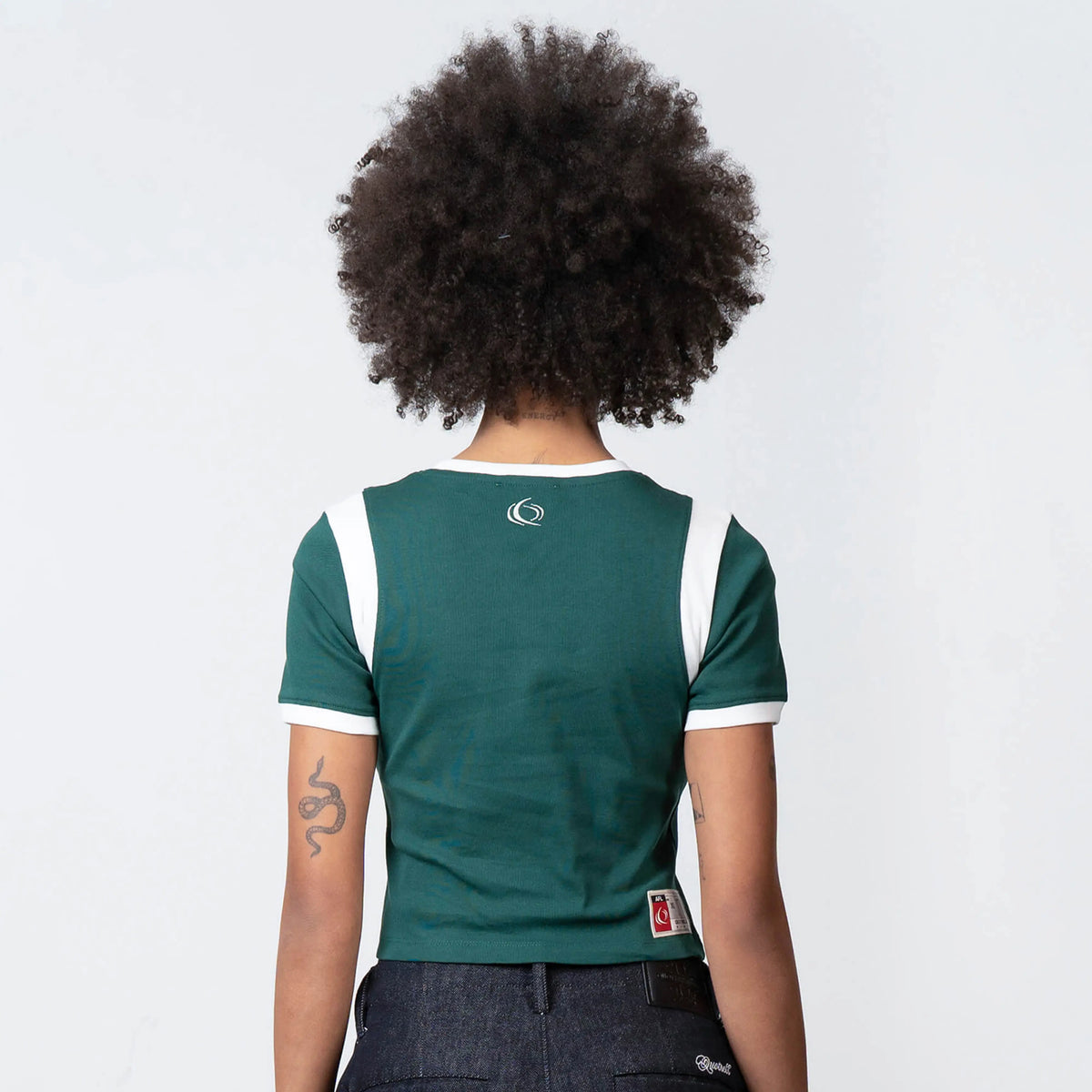 78 Top in green and white