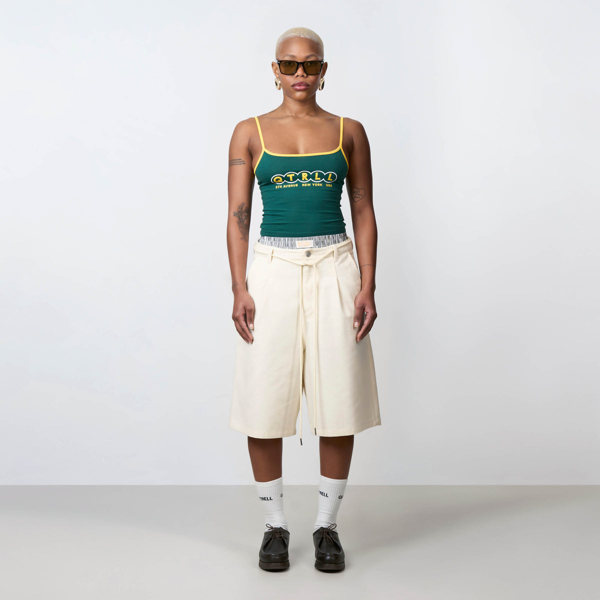 Nina Top in green and yellow