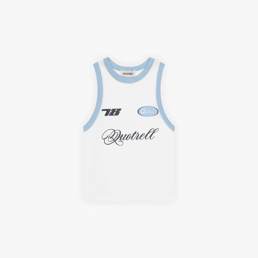 ARIA TOP | WHITE/LIGHT BLUE