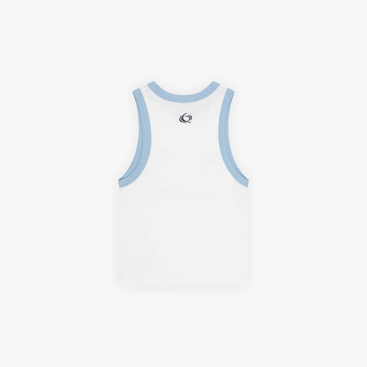 Aria Top in white and light blue
