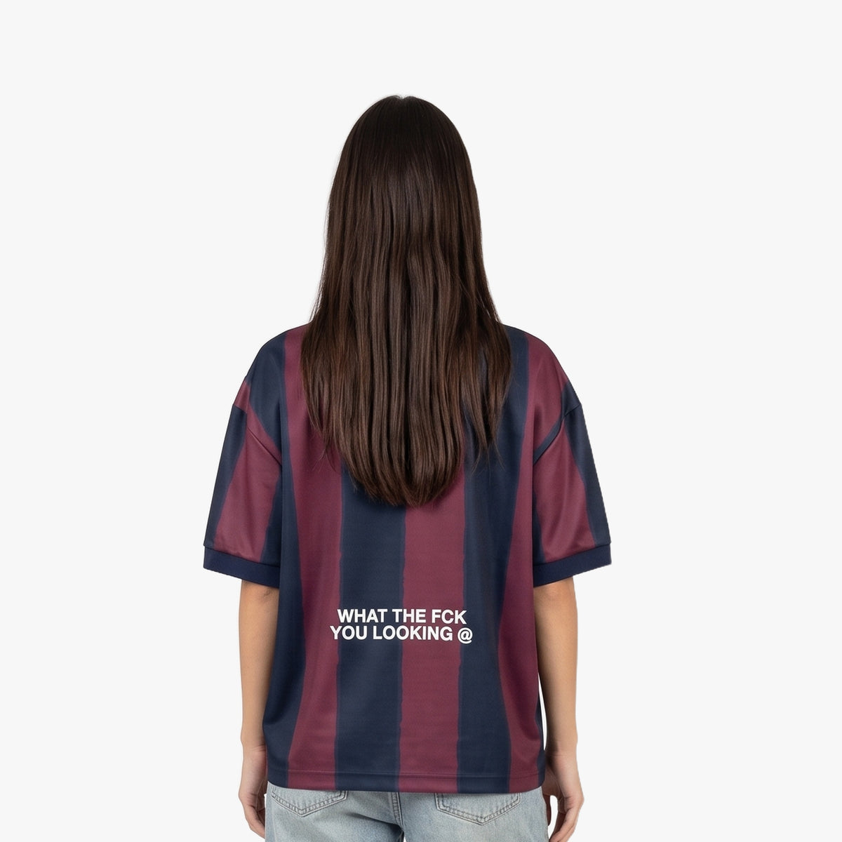 Ibiza Jersey in bordeaux and navy