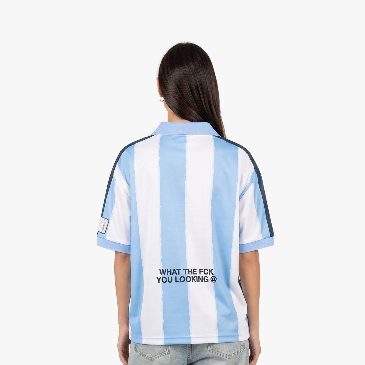 Ibiza Jersey in light blue and white