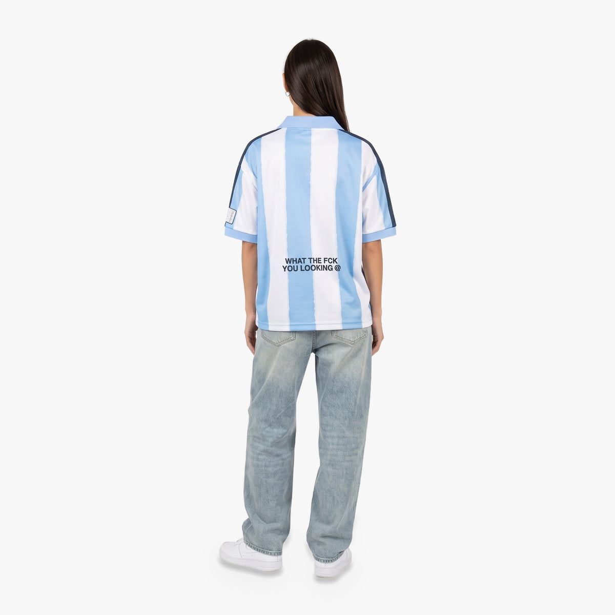 Ibiza Jersey in light blue and white