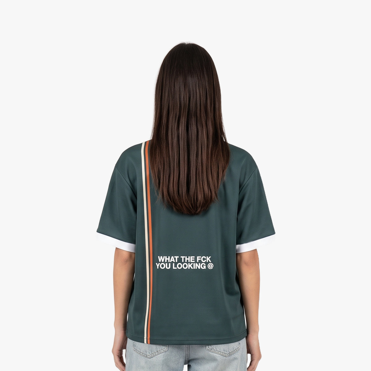 Logan Soccer Tee in petrol and yellow