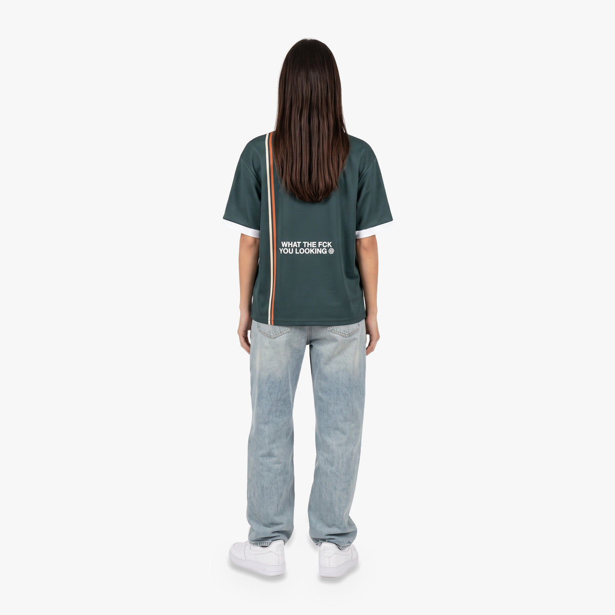Logan Soccer Tee in petrol and yellow