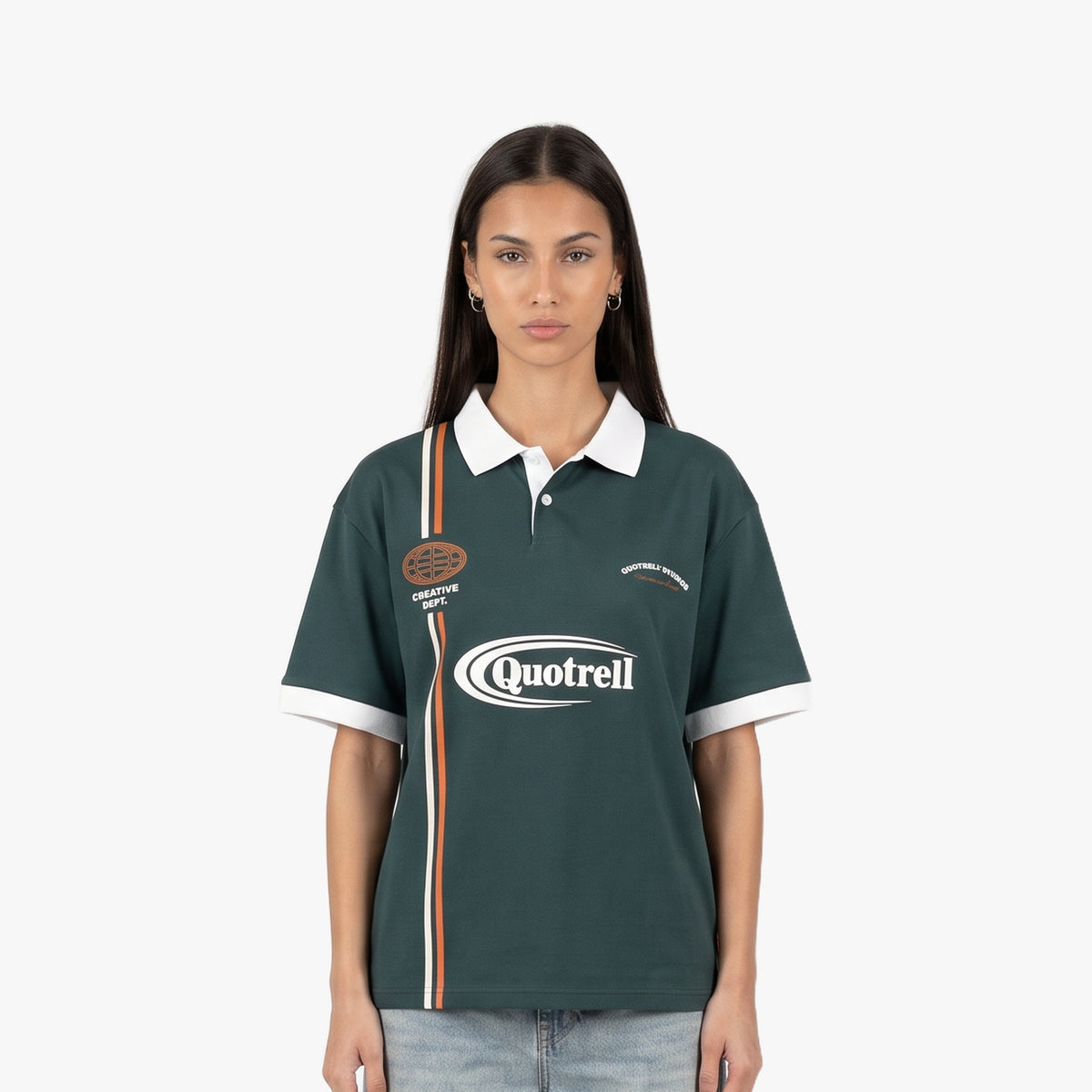 Logan Soccer Tee in petrol and yellow